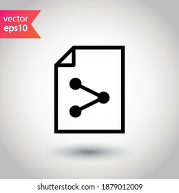 Share file vector icon. Share flat sign design. Share symbol pictogram