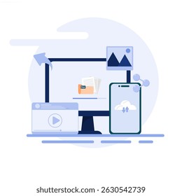 Archivos de Compartir de un dispositivo a otro, utilizando aplicaciones de uso compartido basadas en Internet.