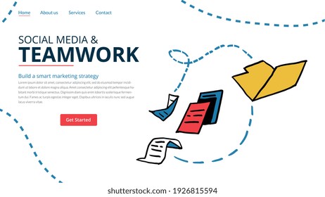 Share files and teamwork in web industry. Can use for web banner, info-graphics, hero images. Flat isometric vector illustration isolated on white background.