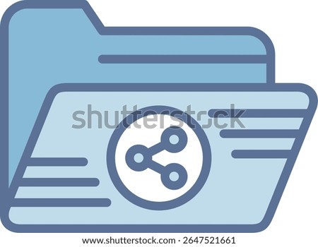 Share Filled Blue Tone Icon