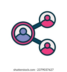 share filled color icon. vector icon for your website, mobile, presentation, and logo design.