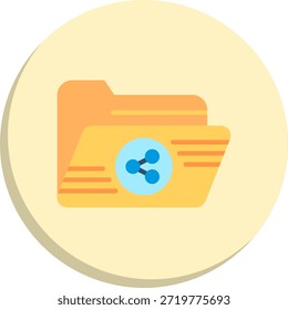 Compartir Flat Circle Style Icon