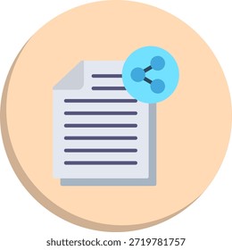 Compartir Flat Circle Style Icon