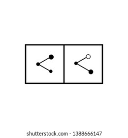 Share flat icon design with white background. Vector illustration.