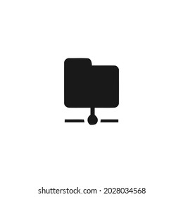 share folder black icon isolated white background, for web, app, and presentation 