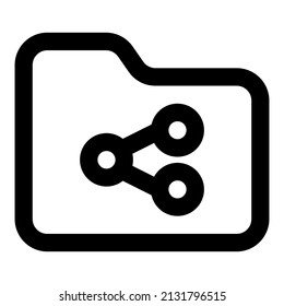 share folder icon with black color