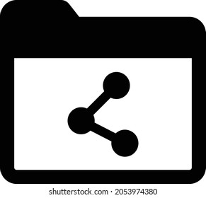 Share folder Isolated Vector icon which can easily modify or edit

