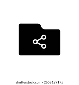 Contorno de Vector de conjunto de signos de logotipo de línea de carpeta de Compartir