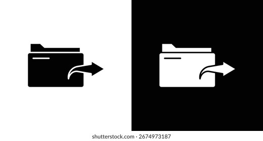 Logotipo do ícone da linha da pasta. símbolos gráficos simples