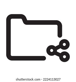 Share Folder Outline Icon Style
