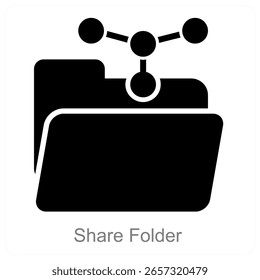 Share Folder vector icon concept design
