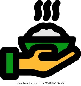 share food icon design fill color style