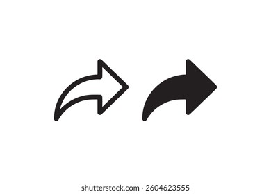 Share and forward arrow icon symbol Vector