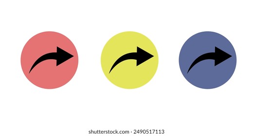 share forward arrow social media icon with three design