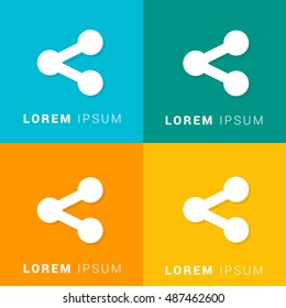 Share Four Color Material Designed Icon / Logo