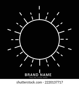 Share Global Icon Logo Design Elements on black background with blank simple pattern