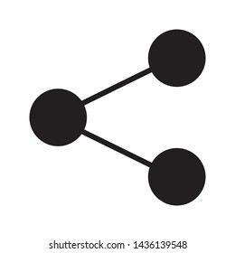 share glyph flat vector icon