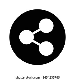 share glyph flat vector icon