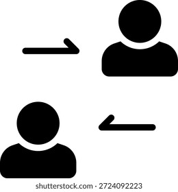Compartir Glifo Icono Ilustración Vector