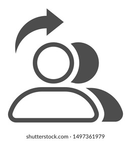 share to group peoples. vector design of flat icon