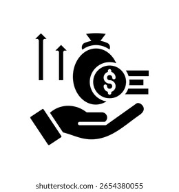 Ilustração de vetor de glifo de ícone de suporte de compartilhamento