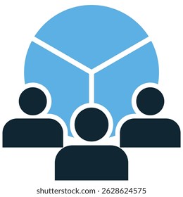 Ícone de detentor de ações vetor para propriedade corporativa e representação de investidores. Ideal para ilustração de patrimônio líquido, imagens do mercado de ações e apresentação das partes interessadas de negócios.