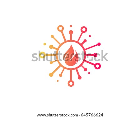 Share Hot Icon Logo Design Element