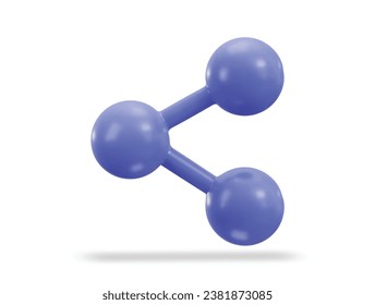 ilustración de vector de representación de icono compartido 3d