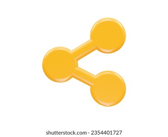 Share icon 3d rendering vector transparent
