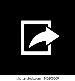The share icon. Action symbol. Flat Vector illustration