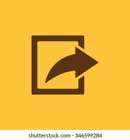 The share icon. Action symbol. Flat Vector illustration