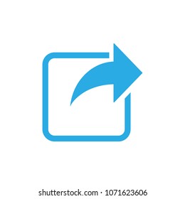 Share icon. Arrow Graphic. Vector illustration, flta design.