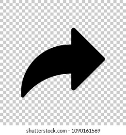 Share icon with arrow. On transparent background.