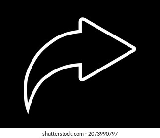 Share icon and arrow vector illustration. share icon symbol sign vector