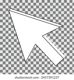 Share icon with arrow. White icon on transparent background. flat design arrow pointing backward icon. right, next, forward, proceed straight, symbol for direction. Vector illustration. Eps file 145.