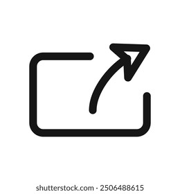 share icon Black line art vector logo