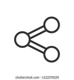 share icon black line with simple concept, editable stroke, ui-ux, web, website, startup, pixel perfect, editable stroke.