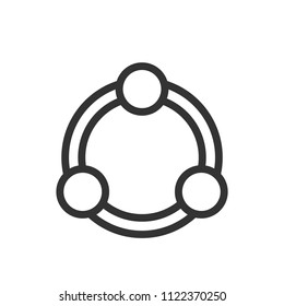 share icon black line with simple concept, editable stroke, ui-ux, web, website, startup, pixel perfect, editable stroke.