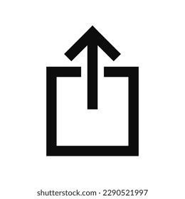 Share icon black vector symbol illustration isolated on white