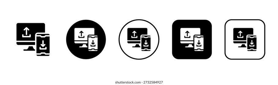 Icono de Compartir con fondo blanco y negro