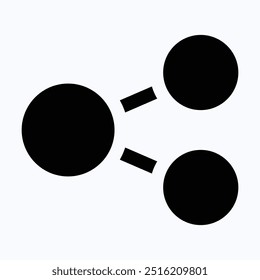 Icono de Compartir, Bluetooth, Compartir, Conexión, Icono de Vector de silueta aislada.