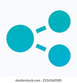 Icono de Compartir, Bluetooth, Compartir, Conexión, Icono de Vector degradado aislado.