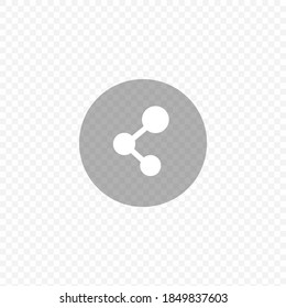 Share icon. Share button. Social media button. Vector on transparent background.