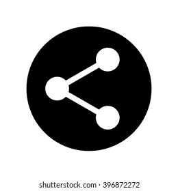 Share icon in circle . Vector illustration