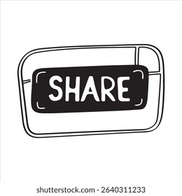 Share Icon – Connection and Distribution Symbol for Social Media and Mobile Apps