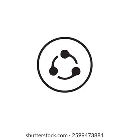 Share icon, Connection symbol - network sharing icons, Share line icon button, outline - Vector Illustration Eps 10