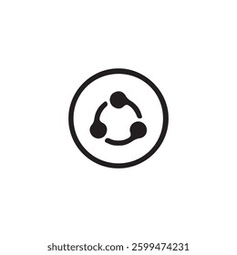 Share icon, Connection symbol - network sharing icons, Share line icon button, outline - Vector Illustration Eps 10