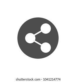 Share icon. Connection vector sign. Vector illustration. Flat design style.