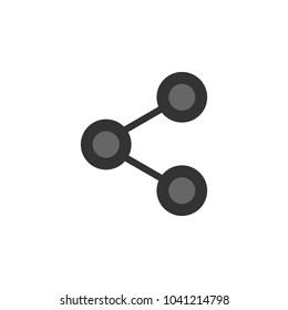 Share icon. Connection vector sign. Vector illustration. Flat design style.