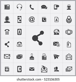 share icon. contact us icons universal set for web and mobile
